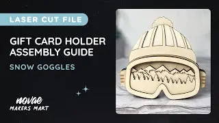 Snow Goggles Gift Card Holder Laser SVG | DIY Laser Wood Gift Card Holder