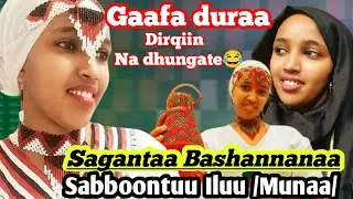DIRQIIDHAAN NA DHUNGATE🙄 Sagantaa Bashannanaa fi Buhaarsaa Sabboontuu Iluu waliin goone😂 Kolfaan.😂