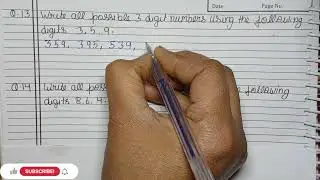 write all possible 3 digit numbers using the following digit 3 4 9