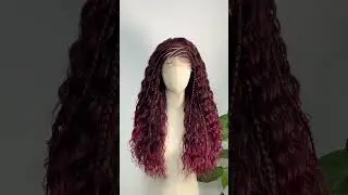 Anytime Lace Front Braided Wigs Cornrow Braids Wigs with Water Wave Save 65%#wigs #lacefrontwig