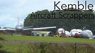 RETIRED AIRCRAFT BEING SCRAPPED AT KEMBLE AIRFIELD - COTSWOLDS AIRPORT - 12/08/21