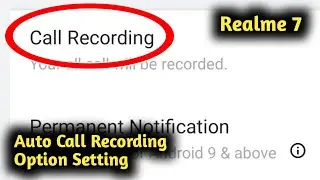 Realme 7 Auto Call Recording Option Setting