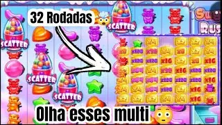 Forrei Novamente No SUGAR RUSH 32 Rodadas 1400x 😳
