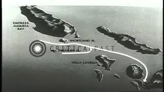 Battle off Empress Augusta Bay, during World War 2. HD Stock Footage