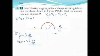 Problem 44   chapter 25   Page 736   Electric potential   linear charge density