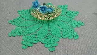 Centro de mesa estrela em crochê cor verde claro 🧶 veja o Vlog #crochetfácil #verde