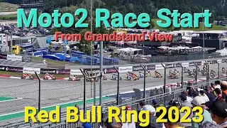 Moto2 Race Start 2023 @Red Bull Ring from Grandstand Turn 1