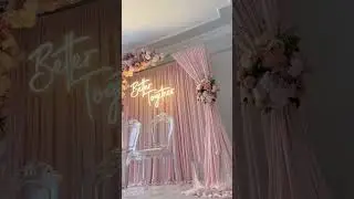 Sweet Pink Wedding Drapes #wedding #backdropdesign #backdrop #drapes