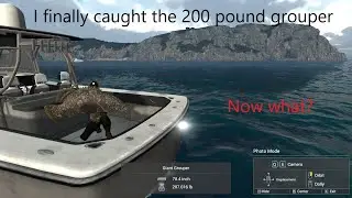 Catching the 200 plus pound Grouper to complete the mission.