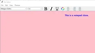 3.Notepad Clone Using Python | Step By Step Tutorial From Scratch