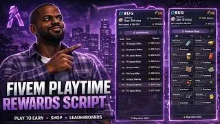 FiveM Playtime Rewards Script 2025 | Play to Earn Shop + Leaderboards + Tebex | ESX QBCore QBox