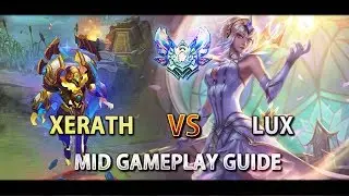 LoL - Xerath Mid Gameplay How to Play Against Lux