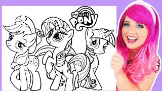 Coloring My Little Pony Rarity, Twilight Sparkle & Applejack Coloring Pages | Prismacolor Pencils