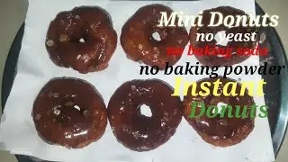 Instant bread donuts|Chocolate Bread|No yeast No baking Powder||Mini Donuts Recipe||Yummyfoodrecipes