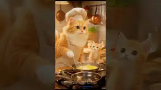 💖 A Cozy Evening with the Orange Puffy Cat & Her Kitty | Cooking 🍳✨ Dinner 🍽️ & Family Moments 🐾