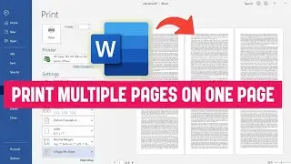 Как напечатать несколько страниц на одной странице в Word