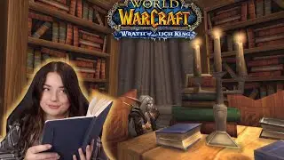 ASMR Stormwind Library Lore Book Reading in Classic WoW 📚 Fire Crackling