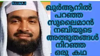 ഖുർആനിൽ പറഞ്ഞ സുലൈമാൻ നബിയുടെ അത്ഭുതങ്ങൾ നിറഞ്ഞ ഒരു കഥ