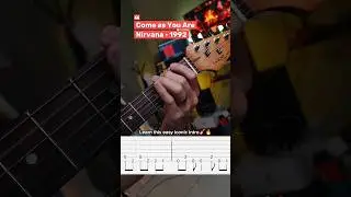 Easy iconic riff beginner should know!! #guitarra #guitarriff #nirvana #guitarlesson