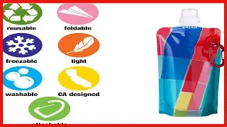 Vapur Reflex Flexible Water Bottle - with Carabiner, .50 Liter, 16 Ounces