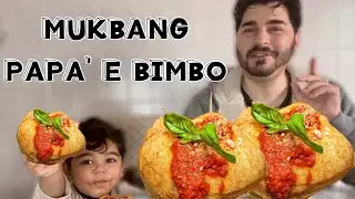 MUKBANG PAPÀ e BIMBO👨🏻‍🍼: PIZZE FRITTE EATING SHOW ITA