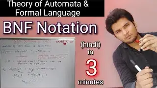 BNF Notation in Theory of automata and formal language in hindi || #TAFL-9