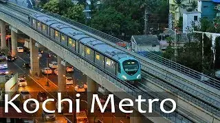Kochi  metro train - കൊച്ചി മെട്രോ ട്രെയിനിൽ ആദ്യയാത്ര