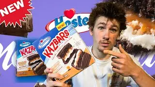KAZBAR?! What's A Kazbar?! NEW HOSTESS SNACK REVIEW! Chocolate Carmael Kazbar!