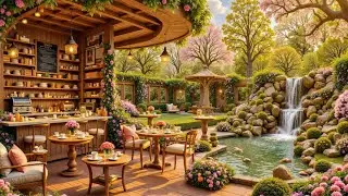 Enchanting Spring Morning at a Garden Cafe 🔥 Relaxing Jazz for Calm Focus