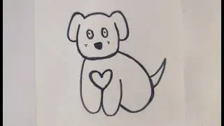 Cute Puppy Dog Drawing 🐶 | Easy Drawing for Kids