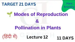 Lec 12 Mode of  Reproduction and Pollination / Plant Breeding/ #reproduction #pollination