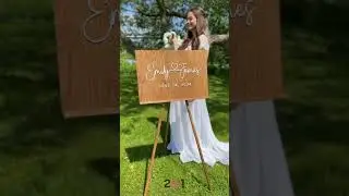 Wedding Welcome Board 🪵