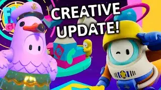 NEW Fall Guys Creative Update! (Shapes & Stickers + SPACE BACKROUND!)