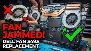 Dell Laptop Fan Jammed 😱 | Fan 3493 Replacement Step-by-Step | Fix Overheating