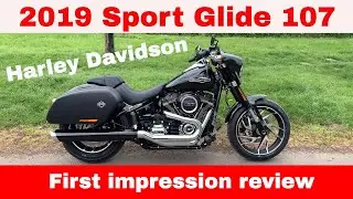 The NEW Harley Davidson Sport Glide 107, first impressions review 2019.