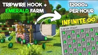 Super Easy AUTOMATlC Tripwire Hook & Emerald Farm for Minecraft 1.21+