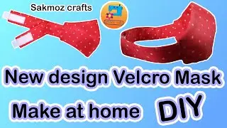 How to make a mask that fits around your head with velcro belt at home  DIY
