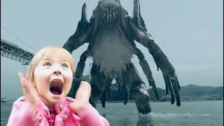 Godzilla VS SirenHead in Real Life Nelly Ninelly