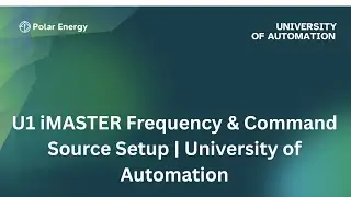 1 iMASTER Frequency & Command Source Setup | University of Automation