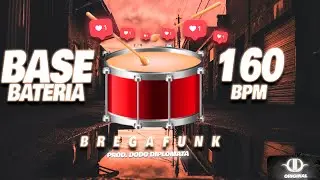 BATERIA LOOP BREGA FUNK 2021 - S&Oacute; A BATIDA PARA COMPOR EM CIMA - 160 BPM  (Prod. Dod&ocirc; Diplomata)