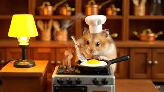 Hamham kitchen / After watching a lot of cooking videos, my hamster...