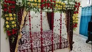 #wedding #room #flowers #trend #trending  first night wedding room  decoration idea
