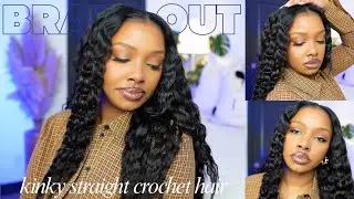 Braid Out on Kinky Straight Crochet Hair | Use this Crochet Method to Prevent Snagging | ft Ywigs