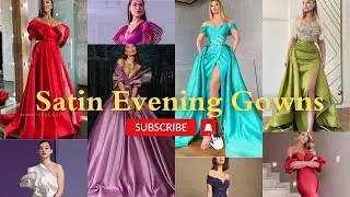 Satin Evening Gown | Stylish Silk Gowns Design || Maxi Dresses || Plain Gowns Design