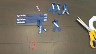 Making Awareness / Memorial Ribbons using double-sided tape or adhesive back pins
