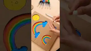 DIY Fun Cardboard Puzzle for Kids 🧩 #shorts #crayola #craftsforkids