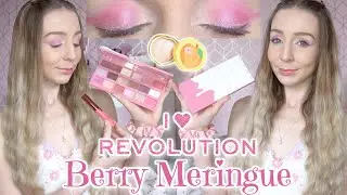 SUMMER MAKEUP ☀️ BERRY MERINGUE PALETTE & PEACH HIGHLIGHTER 🍑💖 I HEART REVOLUTION