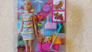 Распаковка набора Barbie                Stroll 'N Play Pups.