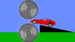 Cars vs Giant Saw | Algodoo Gameplay