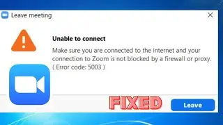 HOW TO FIX ZOOM NETWORK ERROR ||  FIX ZOOM MEETING INTERNET CONNECTION ERROR IN WINDOWS